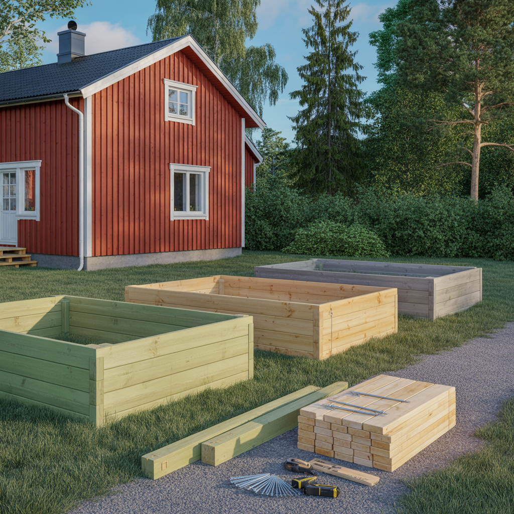 bygga odlingslador i tra kostnad virke och livslangd