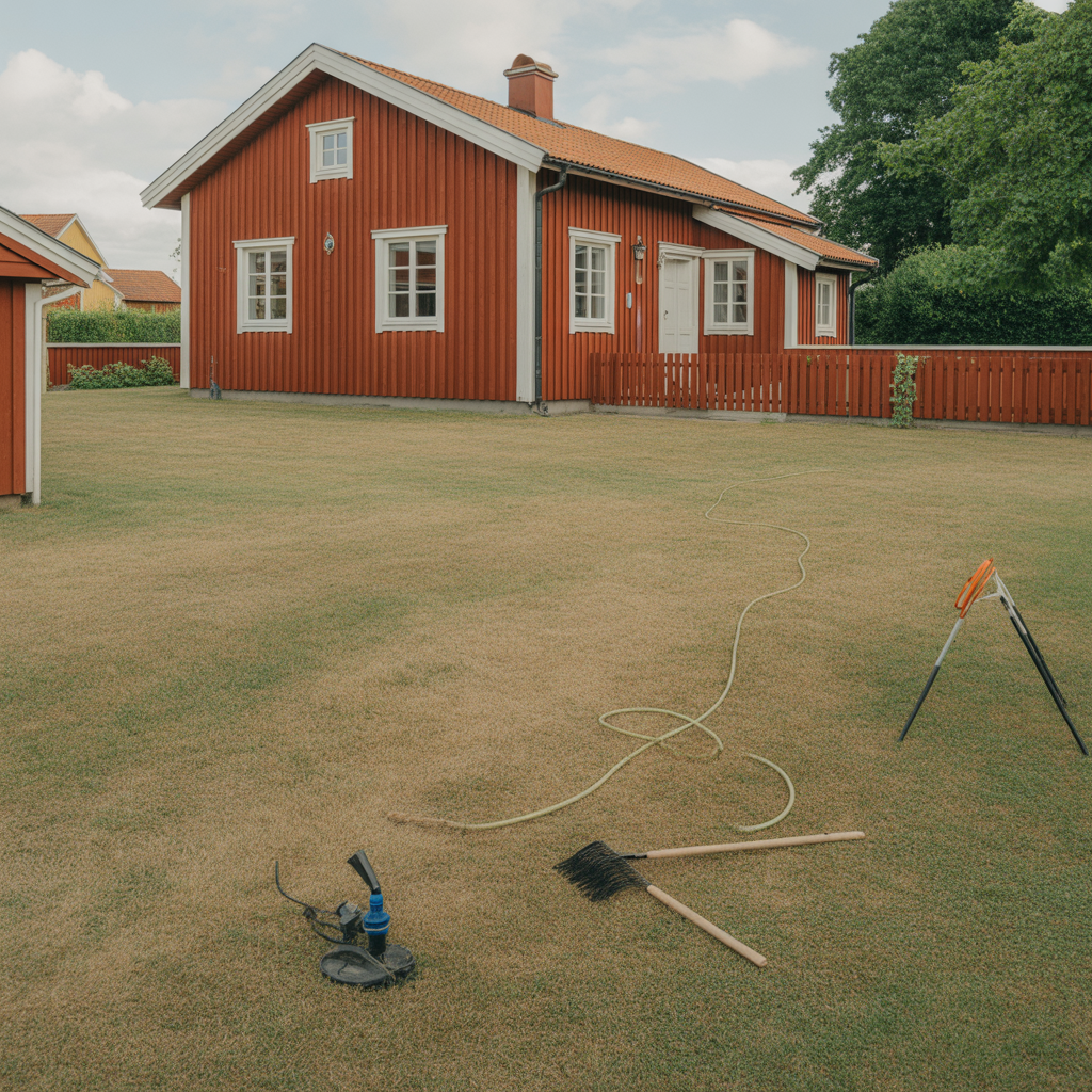 gul grasmatta pa sommaren felsokning och atgarder