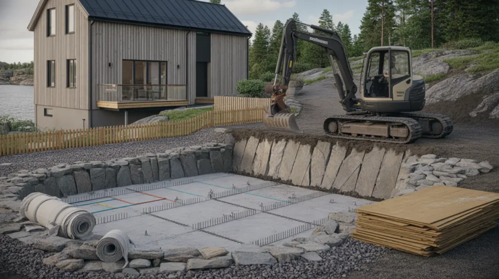 stenspr ckning och bergspr ngning f r poolgrop i kvarnholmen nacka