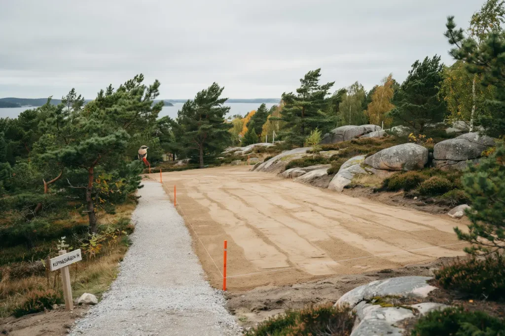 schaktning och planering av tomt inf r nybyggnation i saltsj baden