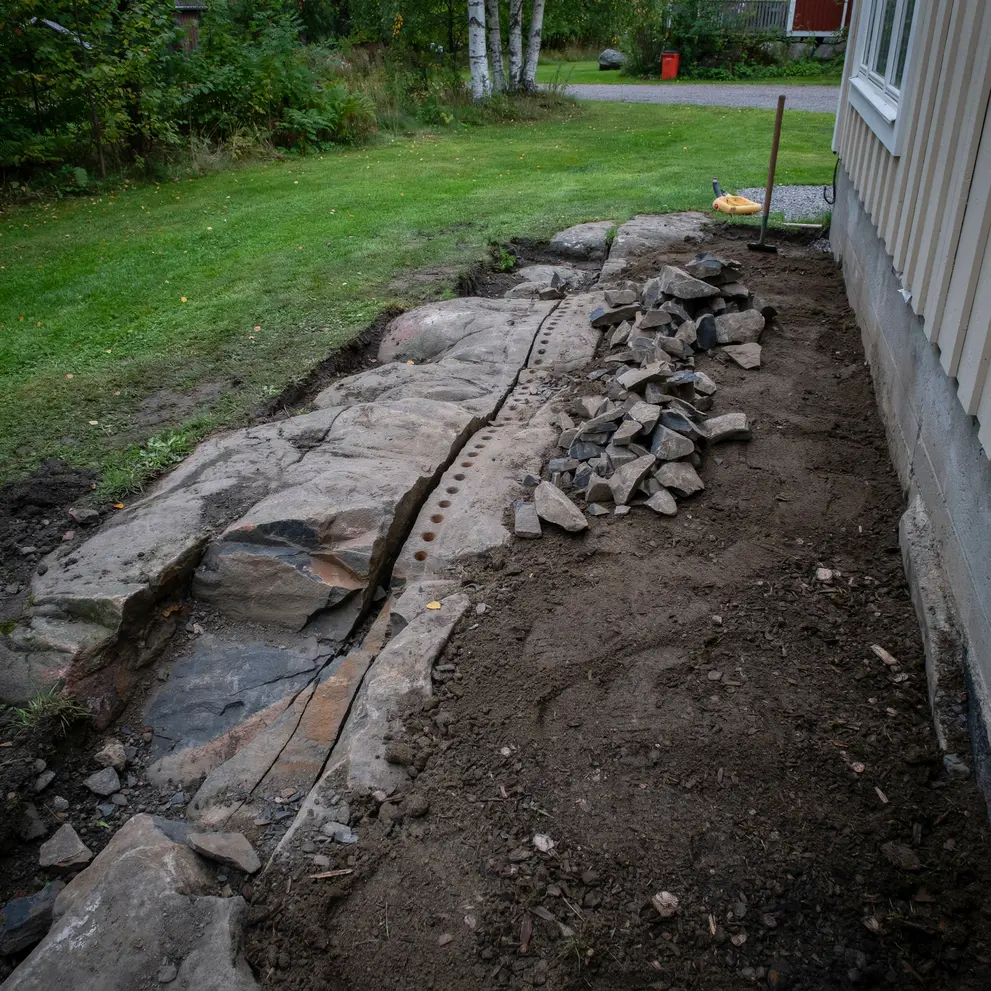 stensprackning bergsprangning nacka